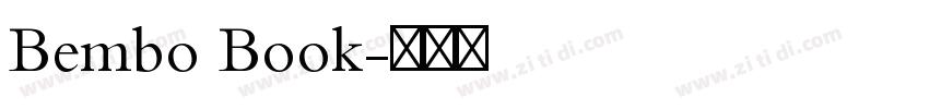 Bembo Book字体转换